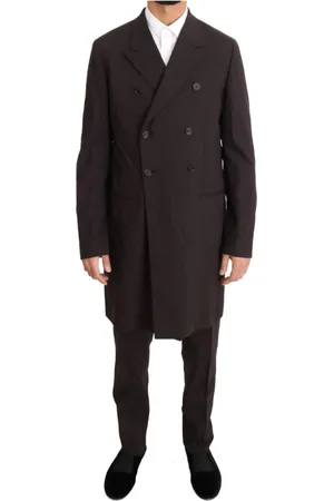 Dolce & Gabbana Garnitury, Mężczyzna, brązowy, M, Wełna, Double-Breasted Coats