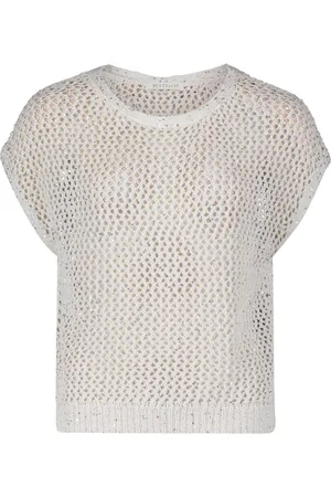 Betty & Co Swetry, Kobieta, Biały, S, Cekiny, Sweter z efektowną przędzą
