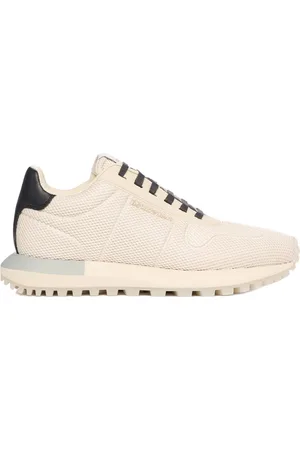 Emporio Armani Buty, Mężczyzna, Beżowy, 44 EU, Stylowe buty sportowe z żłobioną podeszwą