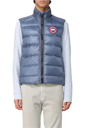 Canada Goose Kurtki, Mężczyzna, Niebieski, L, Lekki Składany Czarny Kamizelka dla Mężczyzn