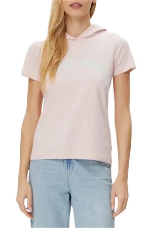 Guess Bluzy, Kobieta, Różowy, XS, Bluza z kapturem z nadrukiem róż
