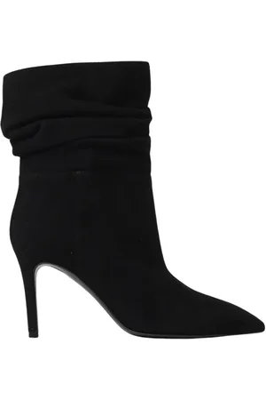 Via Roma Buty, Kobieta, Czarny, 40 EU, Zamsz, Czarne Zamszowe Botki
