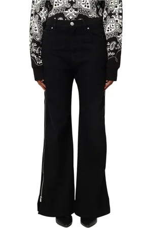 Pinko Spodnie, Kobieta, Czarny, W29, Spodnie Wanda Wide Leg Zip