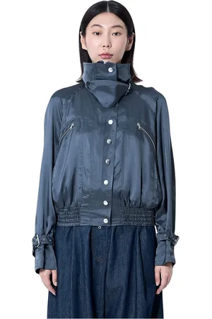 DRIES VAN NOTEN Kurtki, Kobieta, Czarny, L, Satinowa Kurtka Bomber