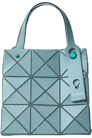 Issey Miyake Torebki, Kobieta, Zielony, ONE SIZE, Błyszcząca Torba Carat z Trójkątnymi Płytami