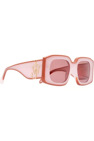 J.W.Anderson Akcesoria, Kobieta, Różowy, ONE SIZE, Okulary przeciwsłoneczne oversize z logo