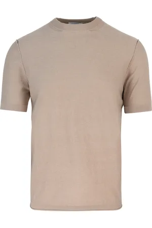 Paolo Pecora Koszulki, Mężczyzna, brązowy, L, Bawełna, Casual Bawełniane T-shirty i Pola