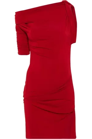 Jacquemus Sukienki, Kobieta, Czerwony, XS, Elegancka Sukienka Midi dla Kobiet