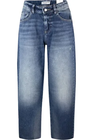 Icon Denim Jeansy, Kobieta, Niebieski, W28, Denim, Niebieskie Jeansyy o Szerokich Nogawkach i Niskim Staniu