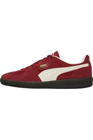 PUMA Buty, Mężczyzna, Czerwony, 44 EU, Czerwone i białe trampki z czarną podeszwą
