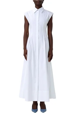 Sportmax Sukienki, Kobieta, Biały, S, Elegancka Sukienka Fabiana
