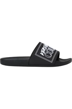 VERSACE Buty, Mężczyzna, Czarny, 42 EU, Sandały Casual Logo