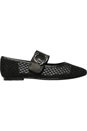 Coccinelle Buty, Kobieta, Czarny, 36 EU, Czarne skórzane baleriny z klamrą