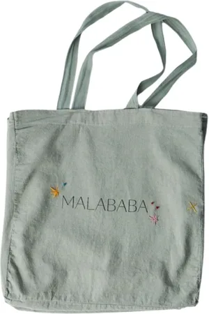 MALABABA Torebki, Kobieta, Zielony, ONE SIZE, Eko torba z haftem