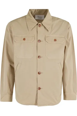 TELA Koszule, Mężczyzna, brązowy, M, Jose Overshirt Khaki Długi Rękaw