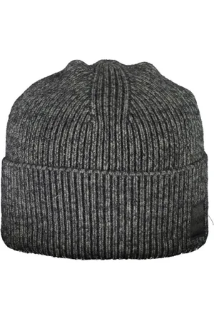 HUGO BOSS Akcesoria, Mężczyzna, Czarny, ONE SIZE, Luksusowa Czapka z Wełny