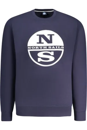North Sails Bluzy, Mężczyzna, Niebieski, XL, Niebieski Bawełniany Sweter Męski