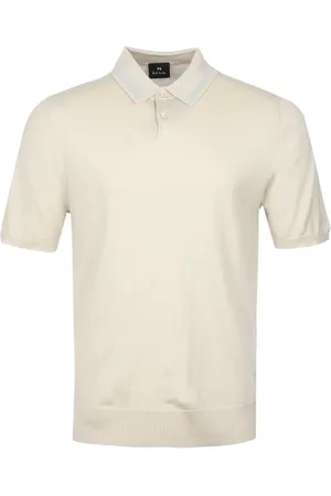 Paul Smith Swetry, Mężczyzna, Beżowy, M, Polo z wełny merynosa