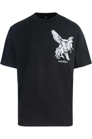 Represent Koszulki, Mężczyzna, Czarny, L, Bawełna, Czarna koszulka Elegancja w ruchu