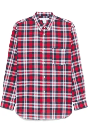 Comme des Garçons Koszule, Mężczyzna, Wielobarwność, L, Koszula Multi Colour Rose Red Długi Rękaw