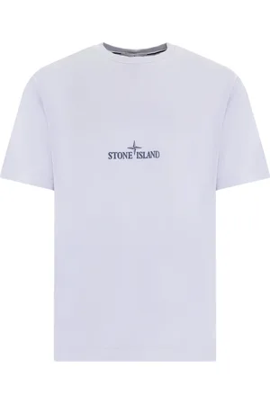 Stone Island Koszulki, Mężczyzna, Fioletowy, XL, Construction Line Fioletowy T-shirt