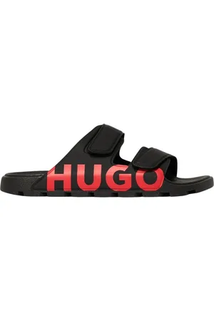HUGO BOSS Buty, Mężczyzna, Czarny, 42 EU, Stylowe czarne sandały dla mężczyzn