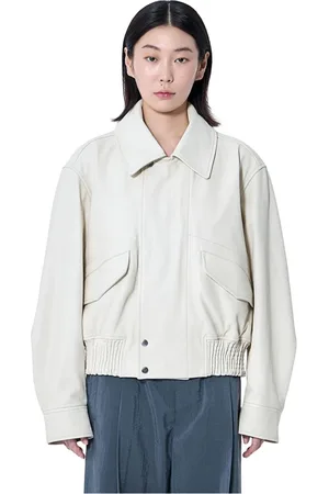 LEMAIRE Kurtki, Kobieta, Beżowy, S, Klasyczna Kurtka Skórzana Blouson