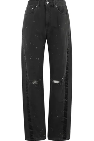 Maison Margiela Jeansy, Kobieta, Czarny, W28, Denim, Vintage Czarne Jeansyy 5 Kieszeni Straight Leg