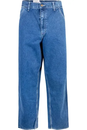 Carhartt Jeansy, Mężczyzna, Niebieski, W31, Denim, Niebieskie dżinsy w luźnym fasonie