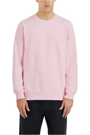 Comme des Garçons Bluzy, Mężczyzna, Różowy, M, Bawełniany Sweter z Okrągłym Dekoltem