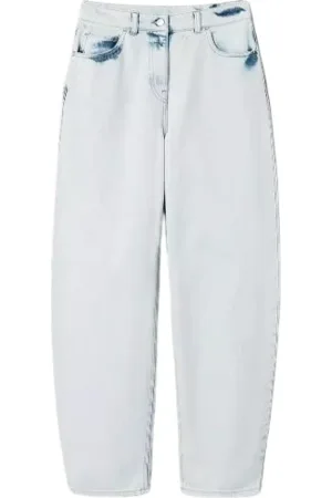 Twin-Set Jeansy, Kobieta, Niebieski, W29, Denim, Barrel Line Denim Jeansy