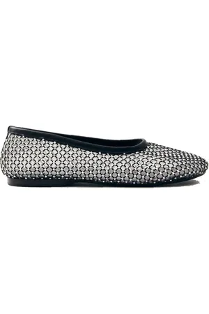 ALOHAS Buty, Kobieta, Czarny, 37 EU, Czarne baletki z siateczki