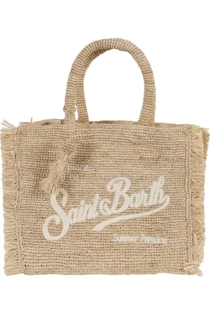 MC2 SAINT BARTH Torebki, Kobieta, Beżowy, ONE SIZE, Torba Raffia Colette z Poszarpanymi Krawędziami