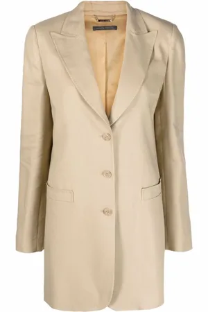 Alberta Ferretti Płaszcze, Kobieta, Beżowy, M, Neutralna Kurtka V0081