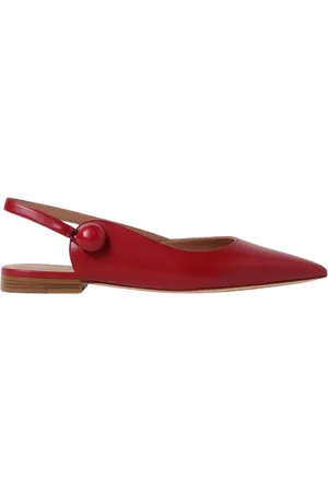 MALONE SOULIERS Buty, Kobieta, Czerwony, 38 EU, Czerwone Skórzane Baletki