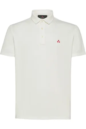 Peuterey Koszulki, Mężczyzna, Biały, 2XL, Bawełna, Klasyczny Polo z Logo Haftowane