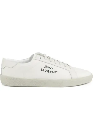 Saint Laurent Buty, Mężczyzna, Biały, 40 EU, Białe Niskie Zniszczone Sneakers Włochy