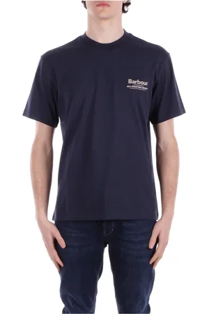 Barbour Koszulki, Mężczyzna, Niebieski, S, Niebieskie T-shirty i Pola z Logo