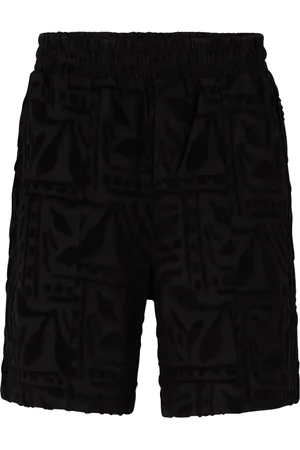 JOOP! Szorty, Mężczyzna, Czarny, XL, Czarne męskie szorty z frotte wzorem