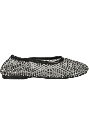 ALOHAS Buty, Kobieta, Czarny, 36 EU, Czarna skórzana baletnica z kryształkami