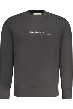 Calvin Klein Bluzy, Mężczyzna, Czarny, M, Czarny Bawełniany Sweter