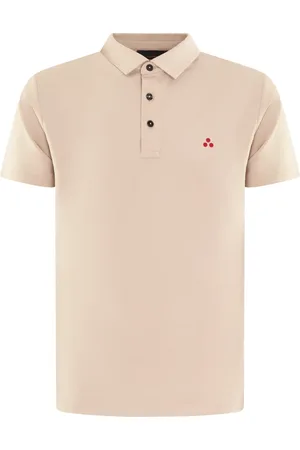 Peuterey Koszulki, Mężczyzna, Beżowy, M, Mezzola Polo Stylowa Koszula Męska
