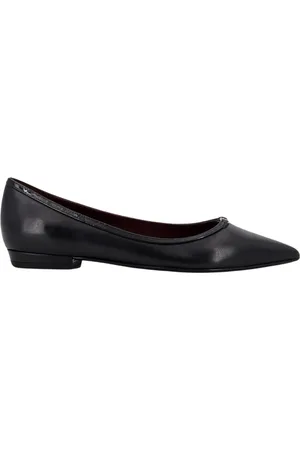 Tory Burch Buty, Kobieta, Czarny, 36 EU, Klasyczne Czarne Skórzane Baletki