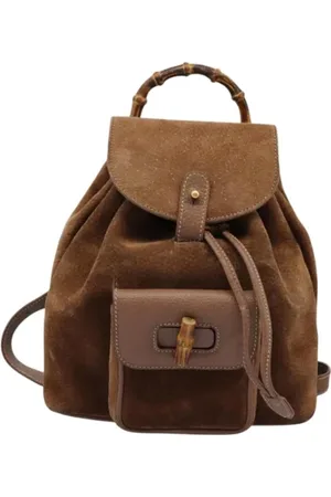 Gucci Pre-owned, Kobieta, brązowy, ONE SIZE, Zamsz, Pre-owned Suede backpacks