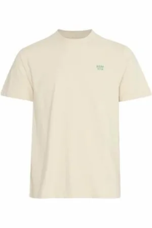 Blend Koszulki, Mężczyzna, Biały, XL, Len, Męski T-shirt z nadrukiem z tyłu