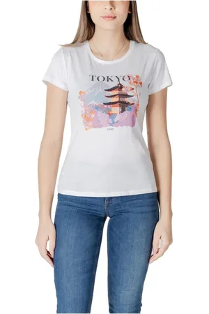 Liu Jo Koszulki, Kobieta, Biały, M, Nowoczesny T-shirt z bawełny o wszechstronnym designie