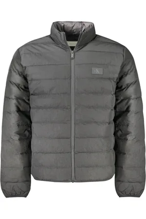 Calvin Klein Kurtki, Mężczyzna, Czarny, M, Nylon, Kurtka zimowa z długim rękawem