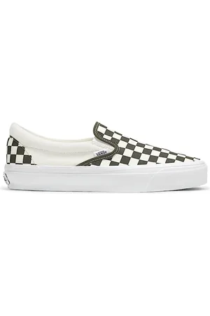 Vans Buty, Mężczyzna, Zielony, 42 1/2 EU, Zielone Slip-On Sneakers w kratkę