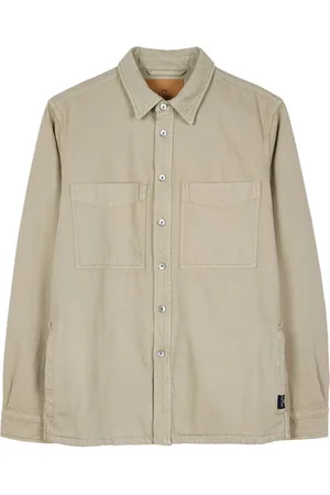 Paul Smith Kurtki, Mężczyzna, Zielony, L, Casual Overshirt z 100% Bawełny
