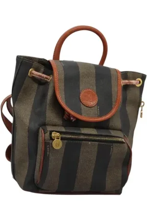 Fendi Pre-owned, Kobieta, brązowy, ONE SIZE, Skóra, Pre-owned Canvas backpacks
